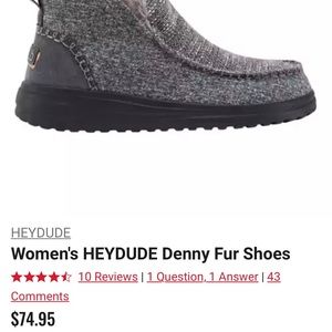 Women's HEYDUDE Denny Fur Shoes